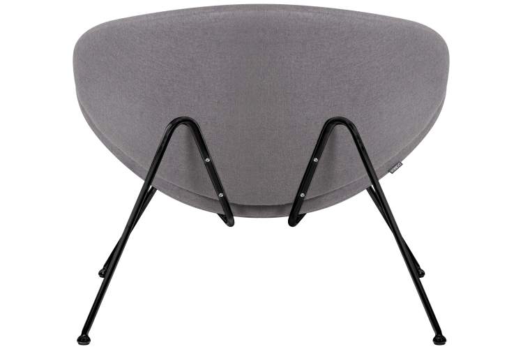 Набор 2 шт Кресло дизайнерское DOBRIN EMILY, серая ткань AF7, черное основание-5