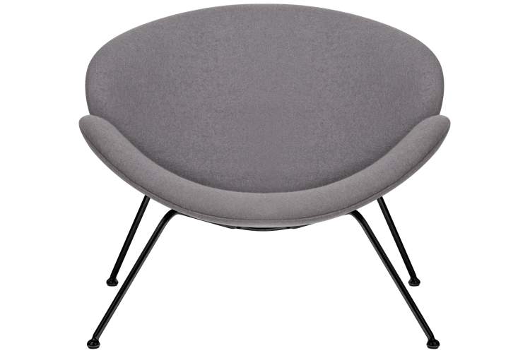 Набор 2 шт Кресло дизайнерское DOBRIN EMILY, серая ткань AF7, черное основание-6