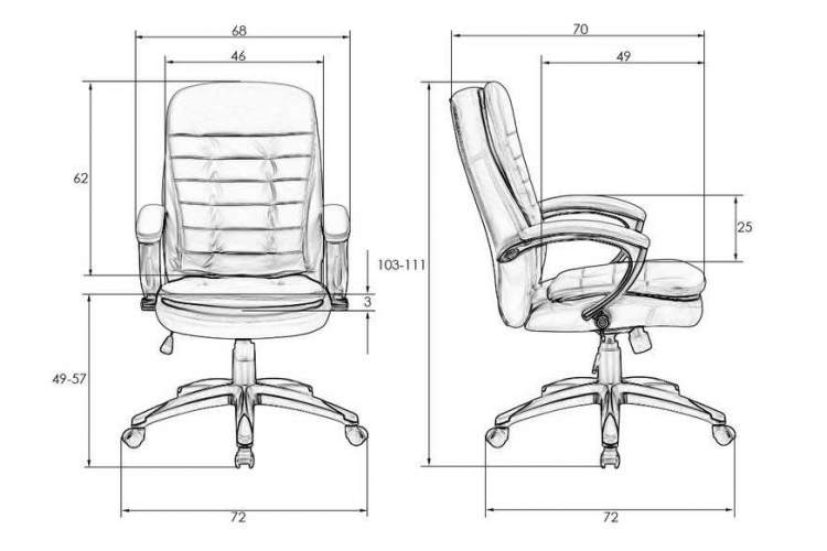 Офисное кресло для руководителей DOBRIN DONALD, коричневый-10