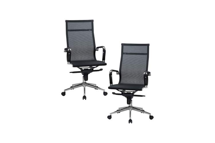 Набор 2 шт Офисное кресло для персонала DOBRIN CARTER, чёрный