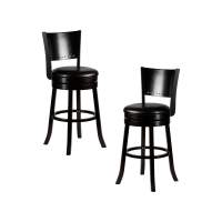 Набор 2 шт Вращающийся полубарный стул DOBRIN TONY COUNTER, капучино, черный