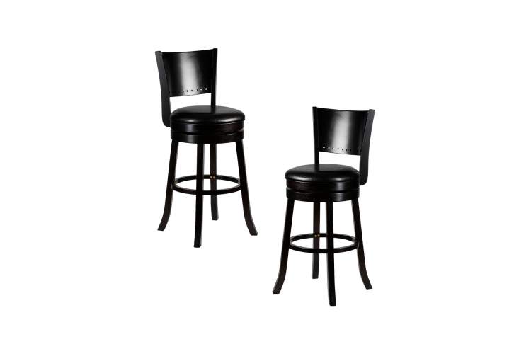 Набор 2 шт Вращающийся полубарный стул DOBRIN TONY COUNTER, капучино, черный