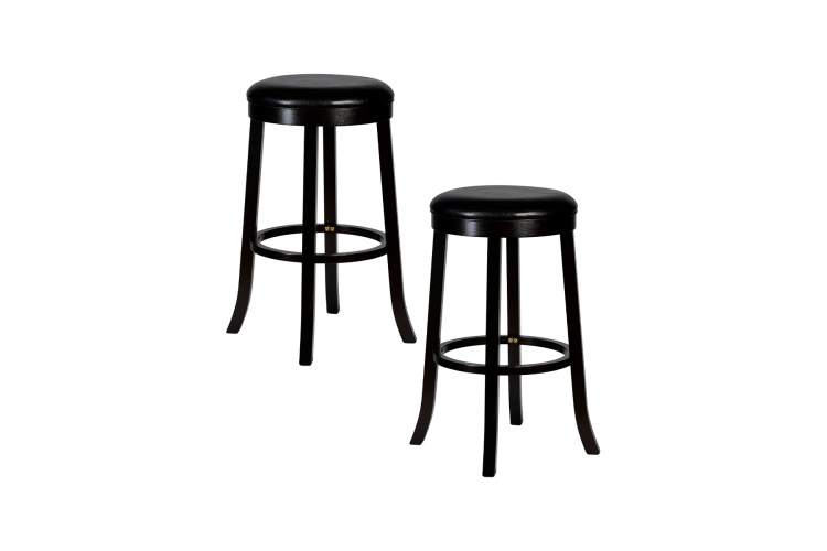 Набор 2 шт Круглый барный табурет DOBRIN BOB BAR, капучино, черный