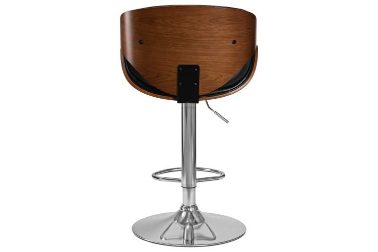 Набор 2 шт Стул барный DOBRIN KARTER, коричневое дерево, чёрный-5