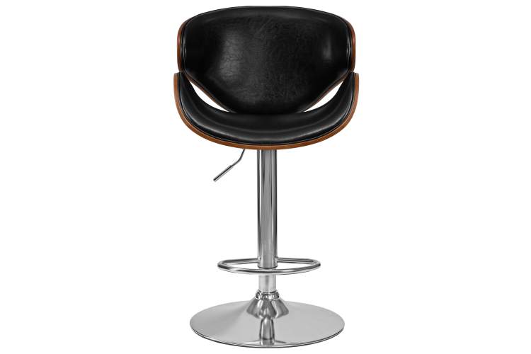 Набор 2 шт Стул барный DOBRIN KARTER, коричневое дерево, чёрный-6