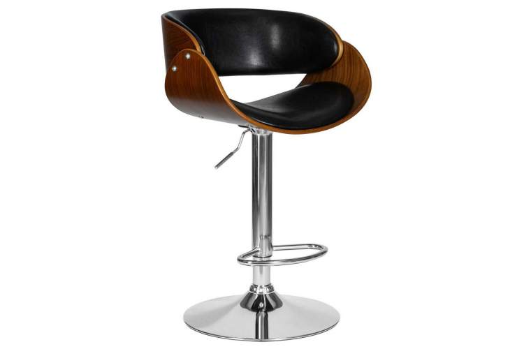 Стул барный DOBRIN JOHN, цвет сиденья черный глянец PU ABD 002