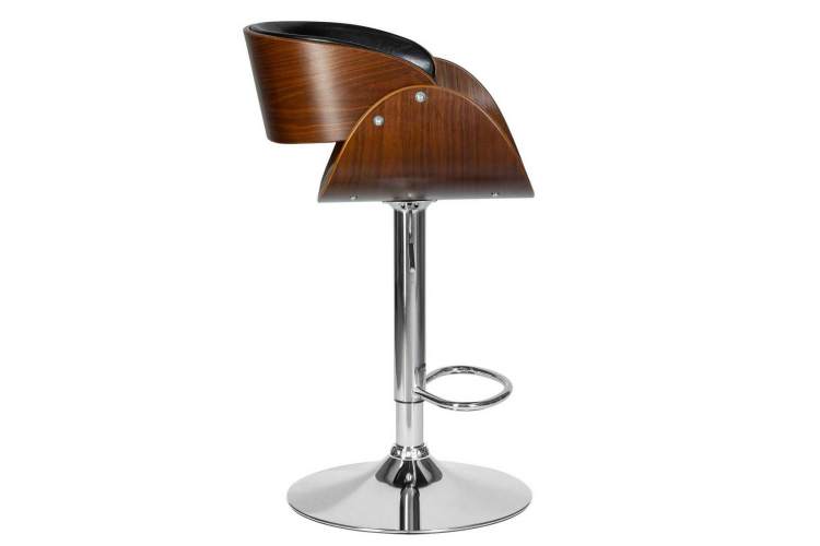 Стул барный DOBRIN JOHN, цвет сиденья черный глянец PU ABD 002-2