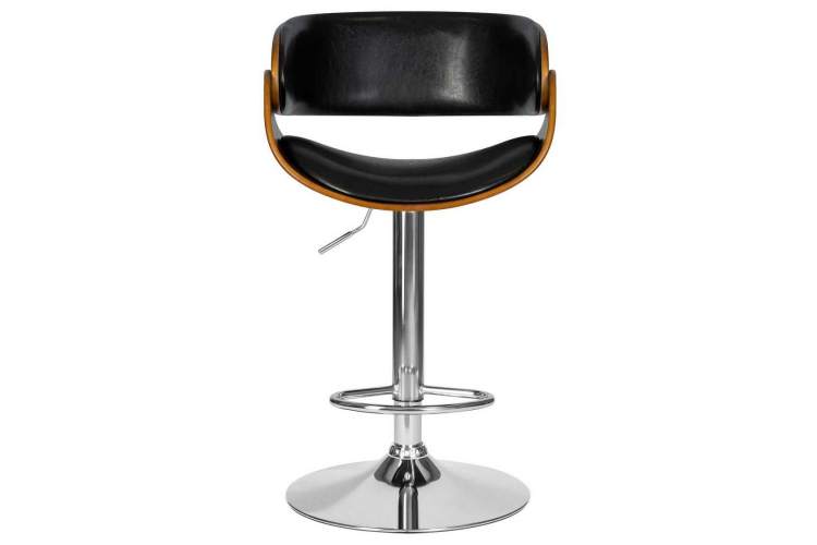 Стул барный DOBRIN JOHN, цвет сиденья черный глянец PU ABD 002-5