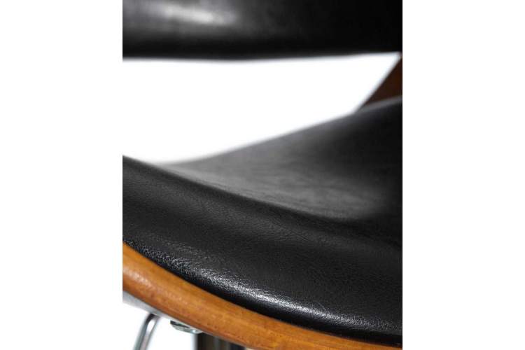 Стул барный DOBRIN JOHN, цвет сиденья черный глянец PU ABD 002-8