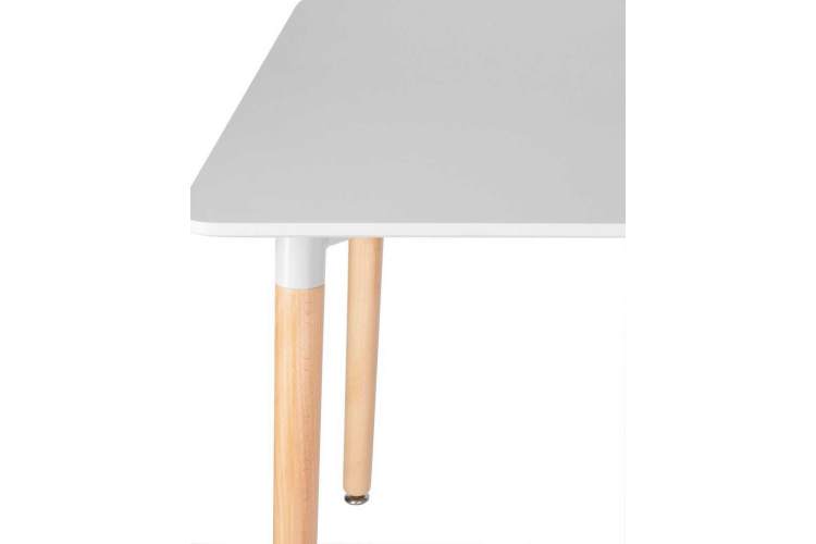 Стол обеденный DOBRIN SERRA, ножки светлый бук, столешница светло-серая-3