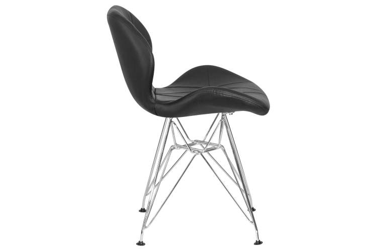 Набор 4 шт Стул обеденный DOBRIN BUTTERFLY CHROME, ножки хром, цвет чёрный-3