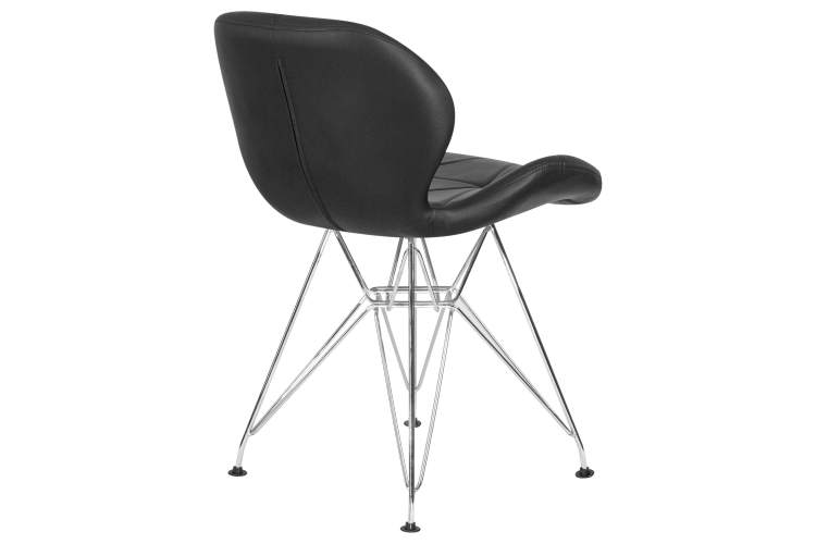 Набор 4 шт Стул обеденный DOBRIN BUTTERFLY CHROME, ножки хром, цвет чёрный-4