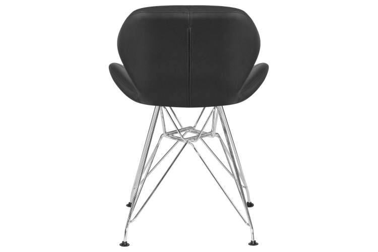 Набор 4 шт Стул обеденный DOBRIN BUTTERFLY CHROME, ножки хром, цвет чёрный-5