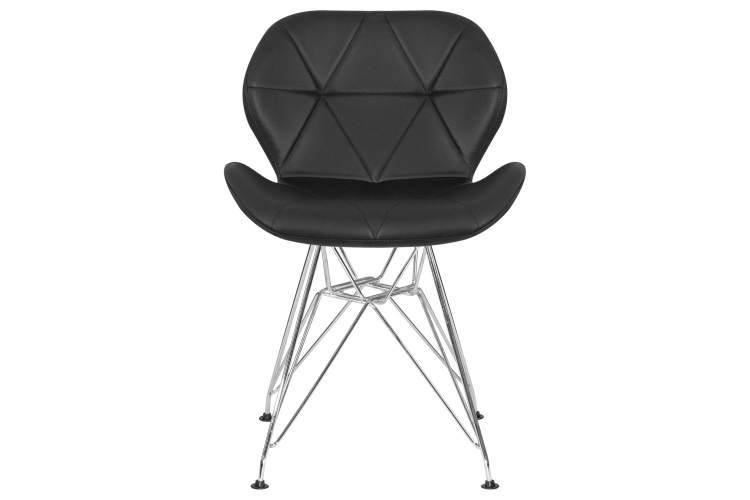 Набор 4 шт Стул обеденный DOBRIN BUTTERFLY CHROME, ножки хром, цвет чёрный-6