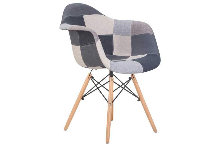 Стул обеденный DOBRIN DAW RACHEL, ножки светлый бук, сиденье 002 Puzzle-1