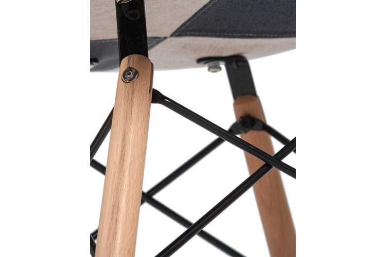 Стул обеденный DOBRIN DAW RACHEL, ножки светлый бук, сиденье 002 Puzzle-7