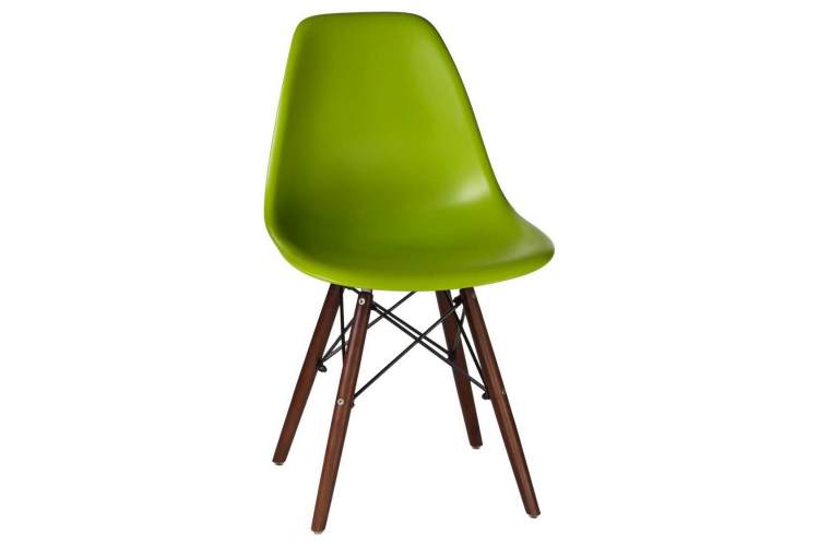 Стул обеденный LMZL-PP623, ножки тёмный бук, цвет сиденья салатовый