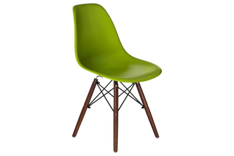Стул обеденный LMZL-PP623, ножки тёмный бук, цвет сиденья салатовый-1