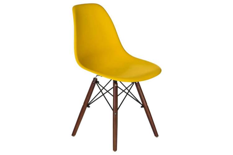 Стул обеденный LMZL-PP623, ножки тёмный бук, цвет сиденья жёлтый-1