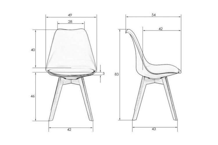 Стул обеденный DOBRIN JERRY SOFT, ножки светлый бук, цвет сиденья светло-серый (GR-01)-11