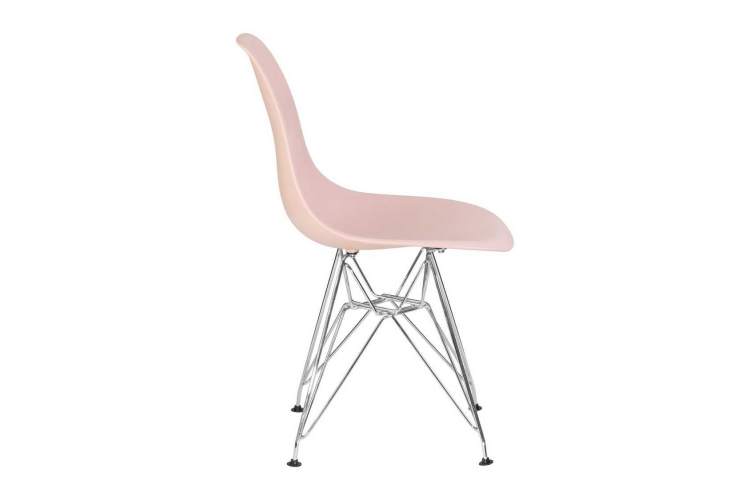 Стул обеденный DOBRIN DSR, ножки хром, цвет светло-розовый (PK-02)-2