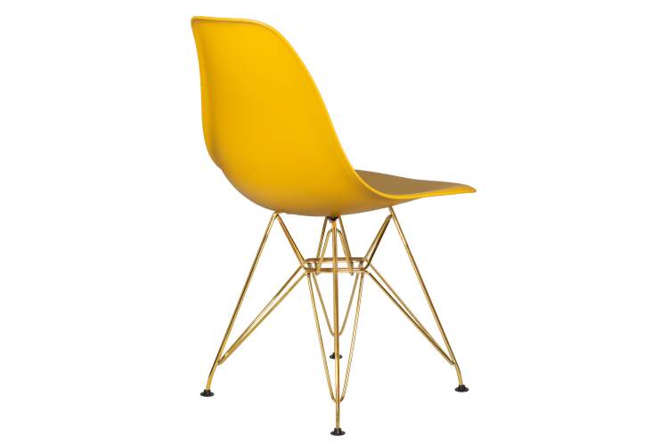 Набор 4 шт Стул обеденный DOBRIN DSR, ножки золотые, цвет горчичный (Y-03)-4