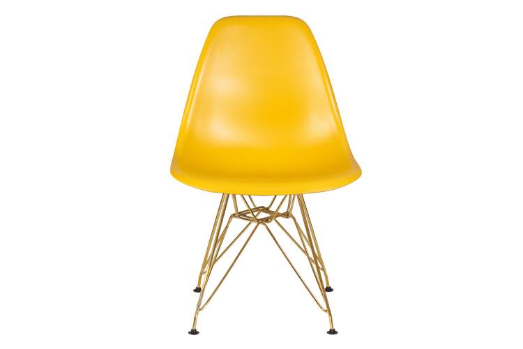 Набор 4 шт Стул обеденный DOBRIN DSR, ножки золотые, цвет горчичный (Y-03)-6