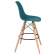 Набор 2 шт Стул барный DOBRIN DSW BAR, ножки светлый бук, цвет сиденья морской волны (G-05)