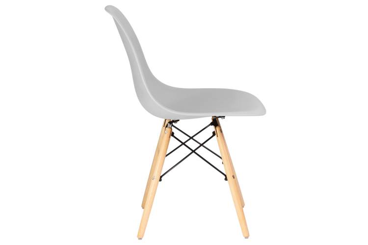 Набор 4 шт Стул обеденный DOBRIN DSW, ножки светлый бук, цвет светло-серый (GR-01)-3