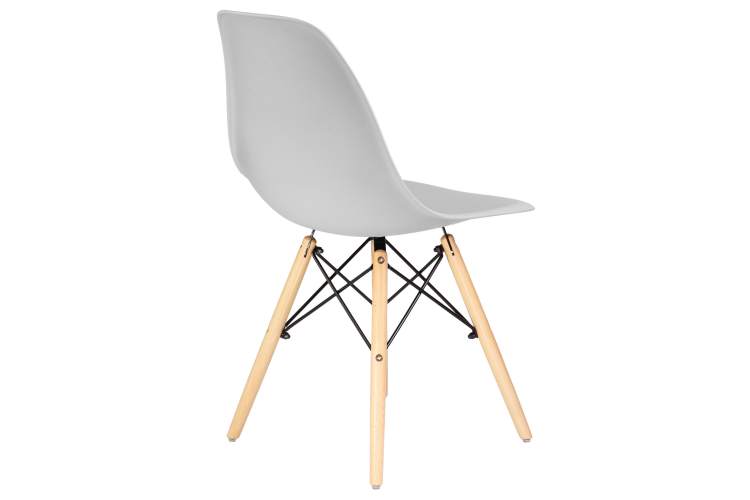 Набор 4 шт Стул обеденный DOBRIN DSW, ножки светлый бук, цвет светло-серый (GR-01)-4