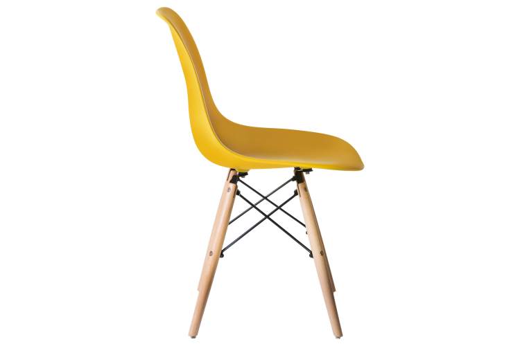 Набор 4 шт Стул обеденный DOBRIN DSW, ножки светлый бук, цвет жёлтый (Y-01)-3