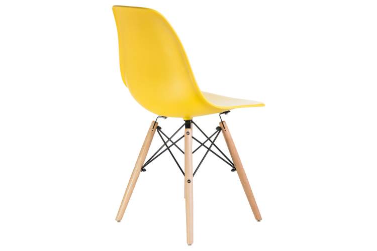 Набор 4 шт Стул обеденный DOBRIN DSW, ножки светлый бук, цвет жёлтый (Y-01)-4