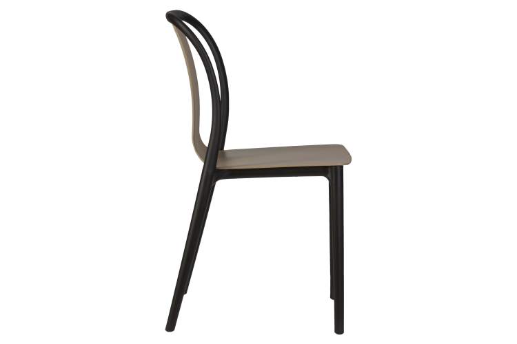 Набор 4 шт Стул обеденный DOBRIN ADAM, черный/бежевый-3