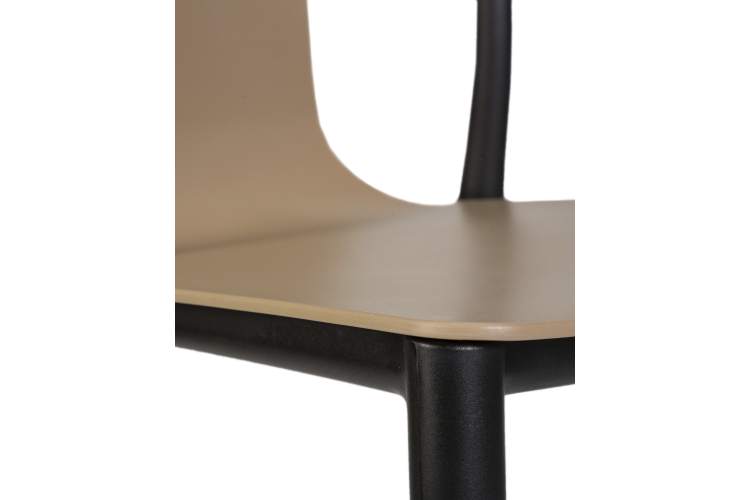 Набор 4 шт Стул обеденный DOBRIN ADAM, черный/бежевый-9