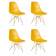 Набор 4 шт Стул обеденный DOBRIN DSR, ножки золотые, цвет горчичный (Y-03)
