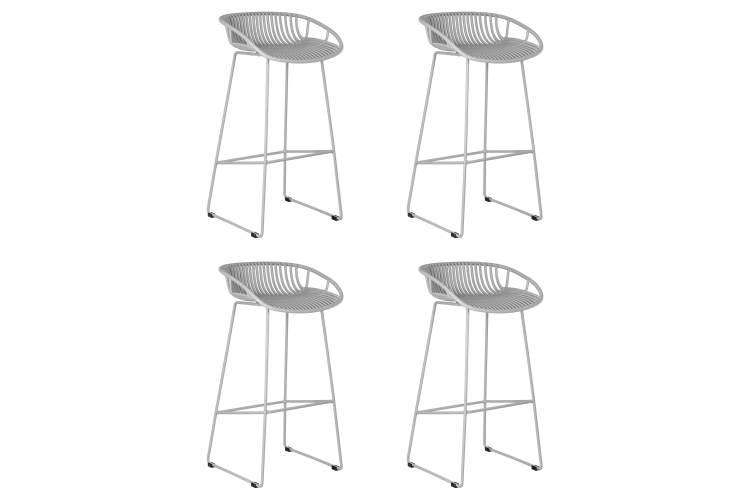 Набор 4 шт Стул барный DOBRIN FRANK, светло-серый