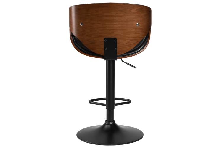 Набор 2 шт Стул барный DOBRIN KARTER BLACK, коричневый орех дерево (BWW), черный PU-5