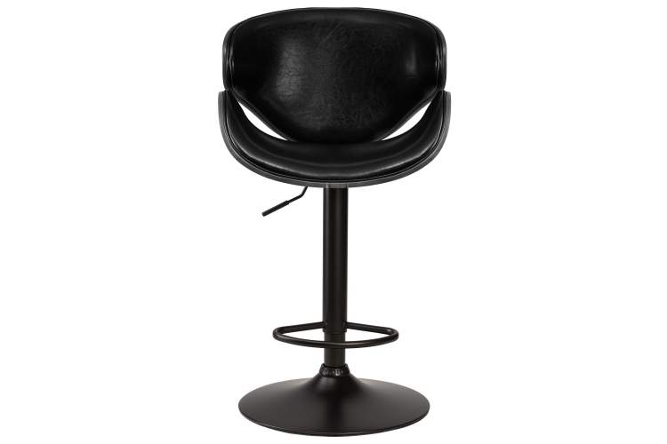 Набор 2 шт Стул барный DOBRIN KARTER BLACK, коричневый орех дерево (BWW), черный PU-6