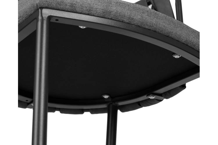 Набор 4 шт Стул полубарный DOBRIN AMELIA COUNTER, серая ткань (F-48), темно-серый винтажный PU (MF-12)-9