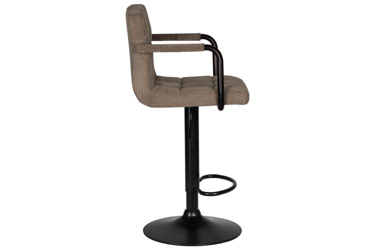 Набор 2 шт Стул барный DOBRIN KRUGER ARM BLACK, какао вельвет (LAR-E2041-05)-3