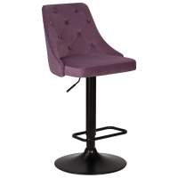 Набор 2 шт Стул барный DOBRIN JOSEPH BLACK, пудрово-сиреневый велюр (MJ9-52)