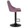 Набор 2 шт Стул барный DOBRIN JOSEPH BLACK, пудрово-сиреневый велюр (MJ9-52)