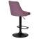 Набор 2 шт Стул барный DOBRIN JOSEPH BLACK, пудрово-сиреневый велюр (MJ9-52)