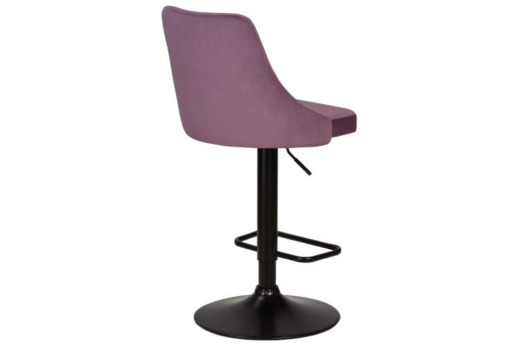 Набор 2 шт Стул барный DOBRIN JOSEPH BLACK, пудрово-сиреневый велюр (MJ9-52)-3
