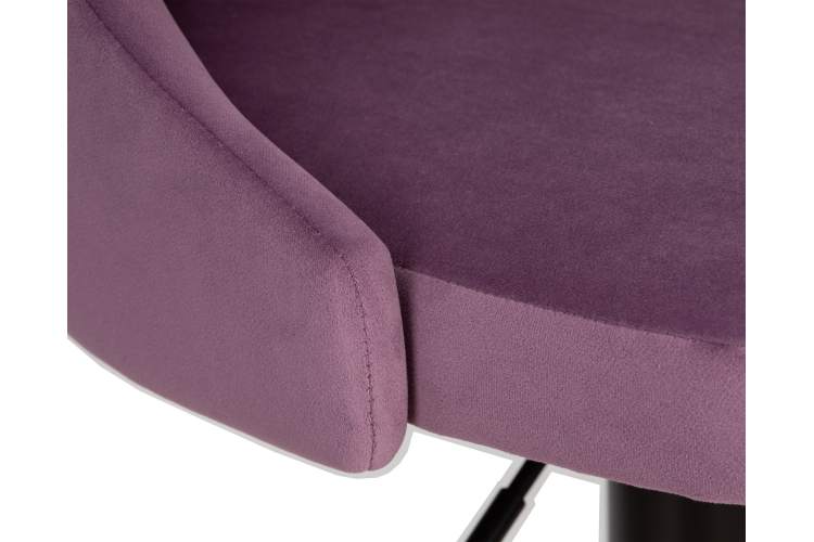 Набор 2 шт Стул барный DOBRIN JOSEPH BLACK, пудрово-сиреневый велюр (MJ9-52)-6