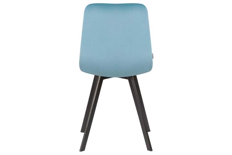 Стул обеденный DOBRIN ALEX SQUARE, черные матовые ножки, морской волны велюр (V108-57)-4