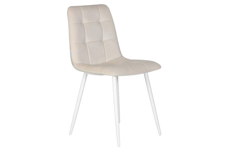 Набор 4 шт Стул обеденный DOBRIN CHILLY, Кремовый Holland 05, основание белое-3