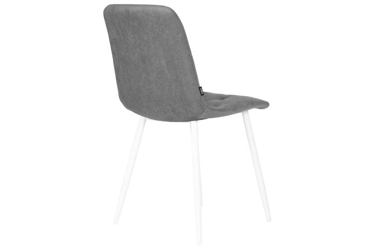 Набор 4 шт Стул обеденный DOBRIN CHILLY ROMBO, Серый Simple 33, основание белый-4