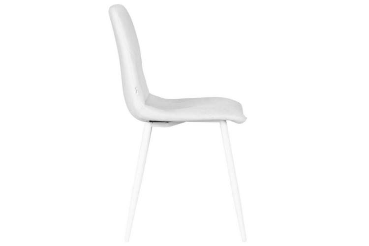 Стул обеденный DOBRIN CHILLY ROMBO, Светло-серый Simple 29, основание белое-2