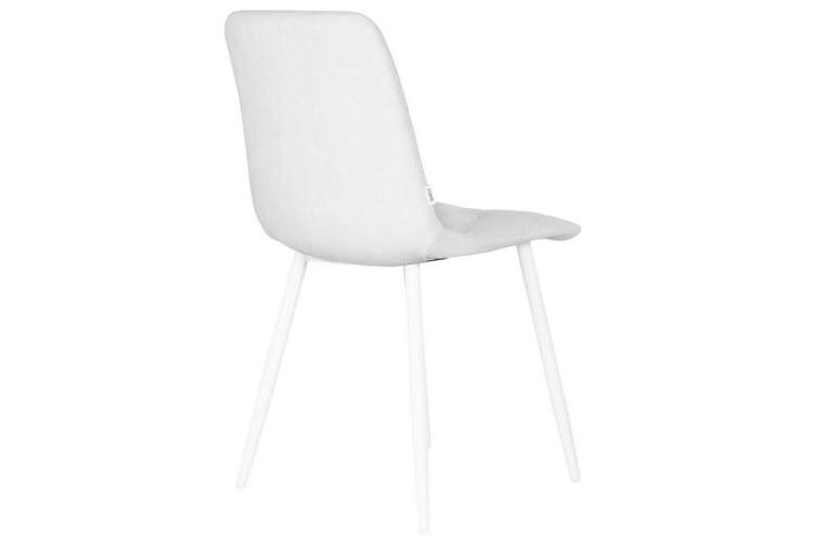 Стул обеденный DOBRIN CHILLY ROMBO, Светло-серый Simple 29, основание белое-3